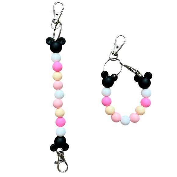 Pastel Princess Minnie Ears Holder | Disney-Inspired Handmade Mouse Ears Clip - Picture 2 of 4